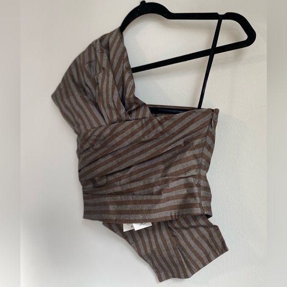 New Tory Burch ONE SHOULDER WRAP TOP $698 0 - Picture 11 of 11